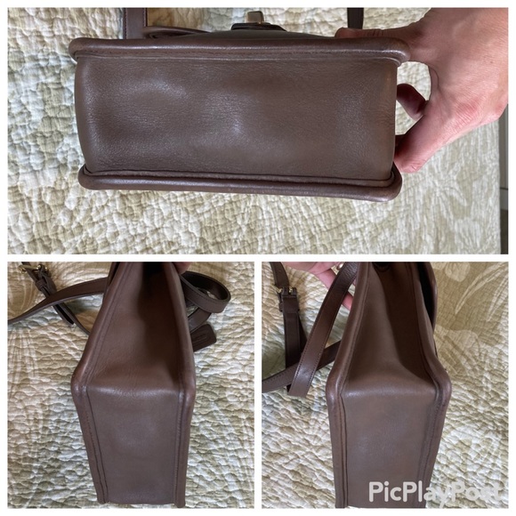 VINTAGE 90’s COACH MURPHY BAG #9930 in brown full-grain leather. Fully Restored - Picture 5 of 12